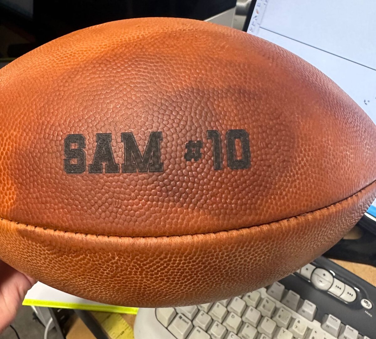 Personalized Engraved Football — Any Wilson Ball — hand-prepped, game-ready