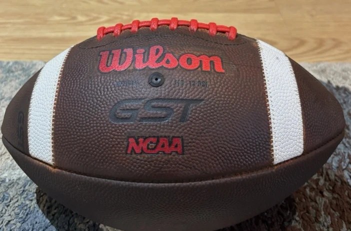 Fully Prepped Wilson GST Custom Color Football — Official Size — view 3